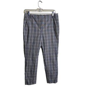 Brooks Brothers Red Fleece Glen Plaid Cotton Blend Flat Front Ankle Pants Size 4